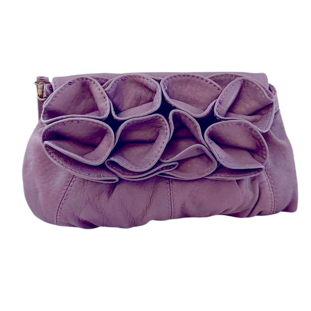 Vince Camuto Purple Leather Clutch
